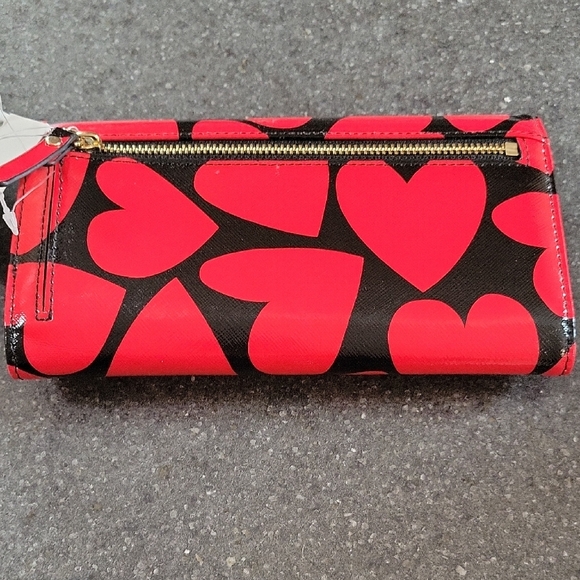 Kate Spade Red and Black Heart Wallet - Picture 2 of 4